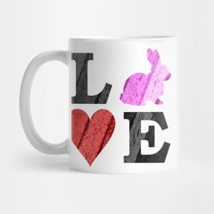 Easter LOVE with Heart and Bunny Mug